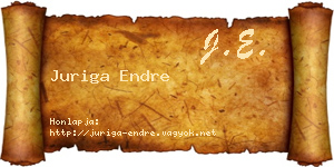 Juriga Endre névjegykártya